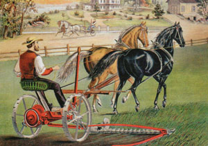 Газонокосилка на конной тяге